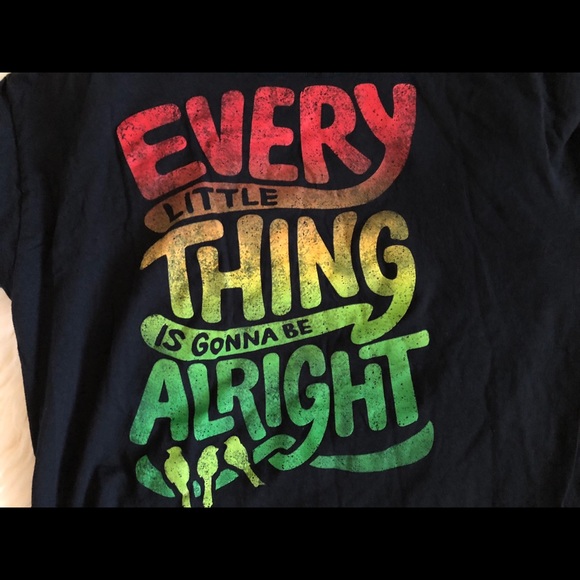 Tops - bob marley everything is gonna be alright tee🔵
